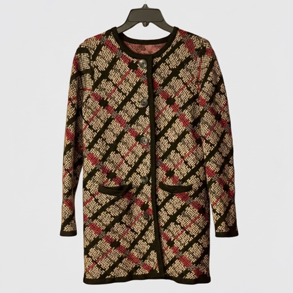 Pendleton Wool Cardigan Coat Geometric Pattern RN 29685...